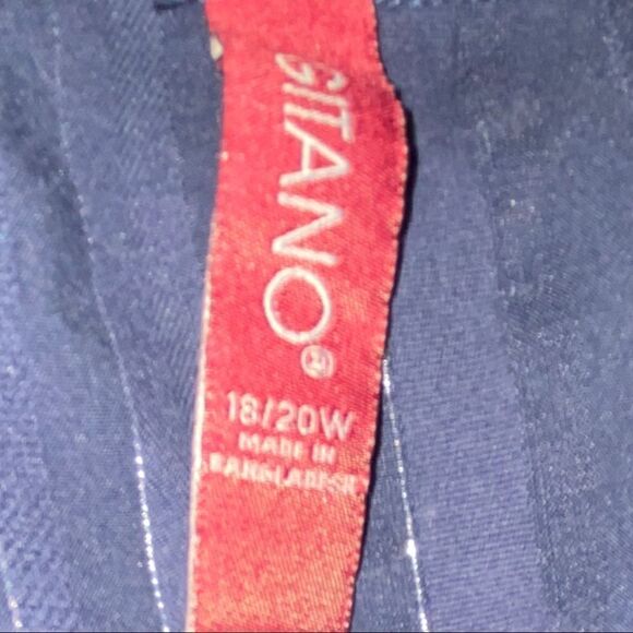 Gitano Navy Blue 3/4 Sleeve Snap Top Women's Plus Size 18/20W - Picture 7 of 9